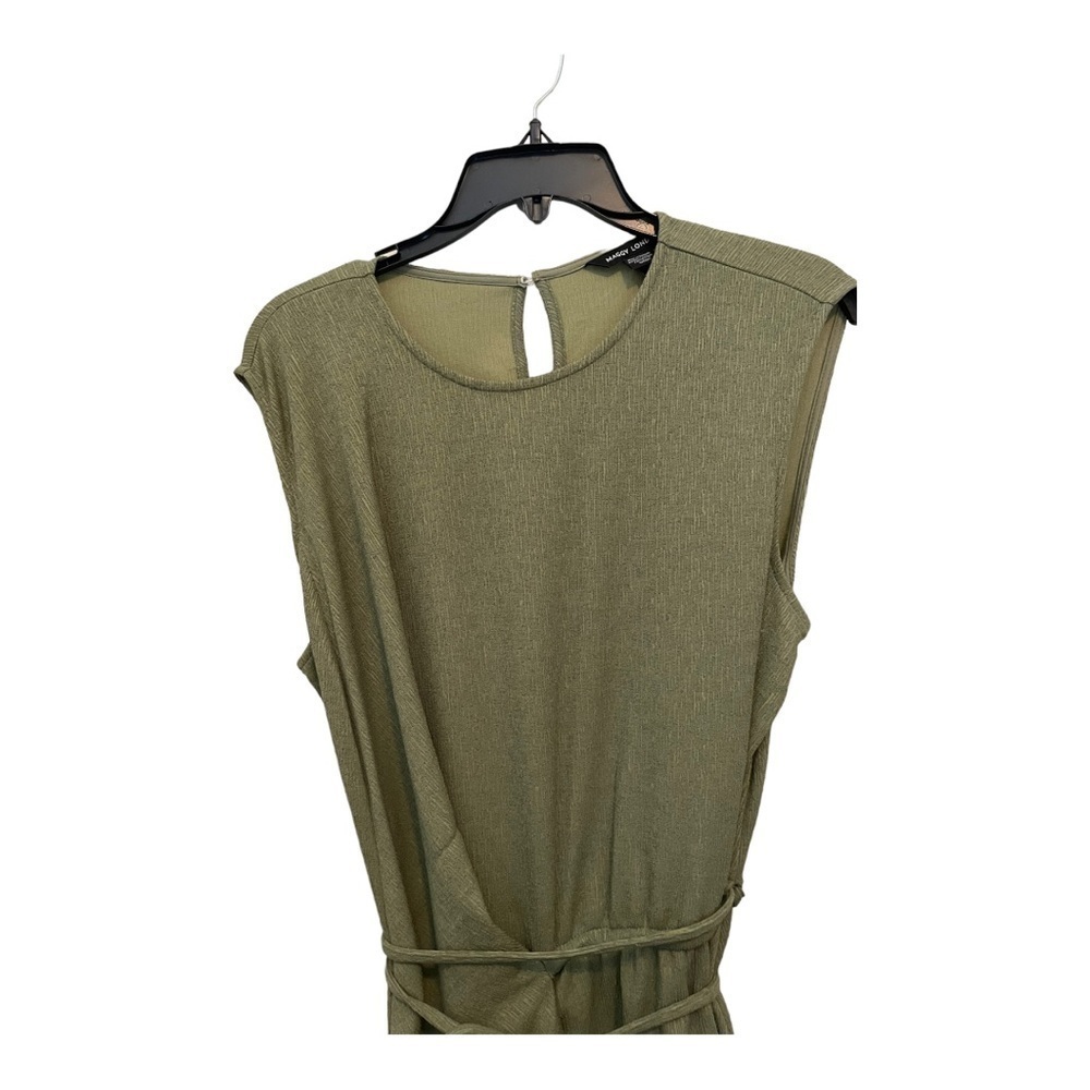 Maggy London Draped Sleeveless Dress - Pesto - Picture 4 of 11